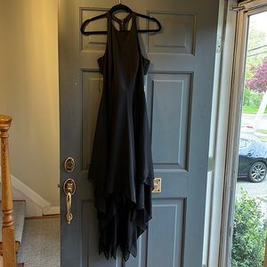 Black, high quality fabric, high to low dress